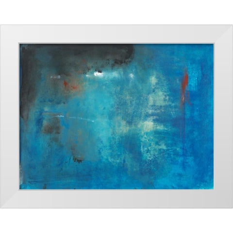 Deep blue sea White Modern Wood Framed Art Print by Oppenheimer, Michelle