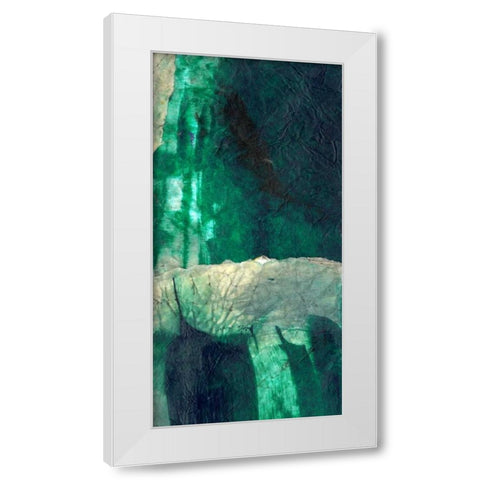 Emerald Flight White Modern Wood Framed Art Print by Oppenheimer, Michelle