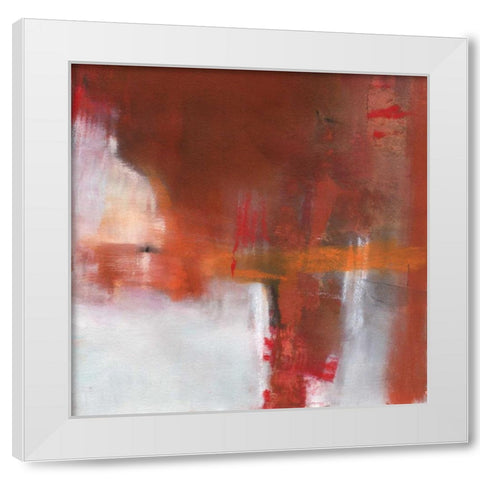 Crimson White Modern Wood Framed Art Print by Oppenheimer, Michelle