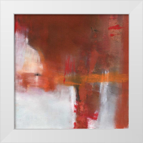 Crimson White Modern Wood Framed Art Print by Oppenheimer, Michelle