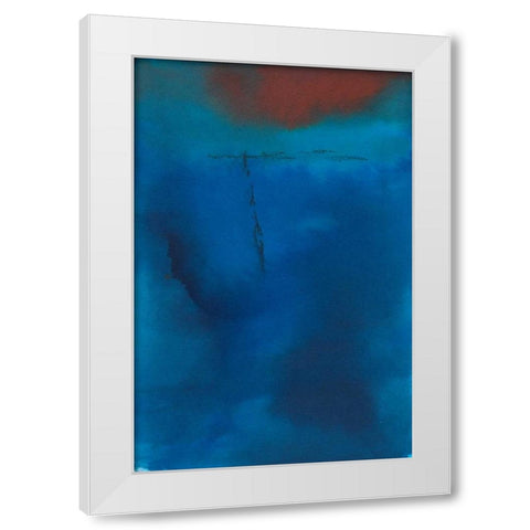 Billows White Modern Wood Framed Art Print by Oppenheimer, Michelle