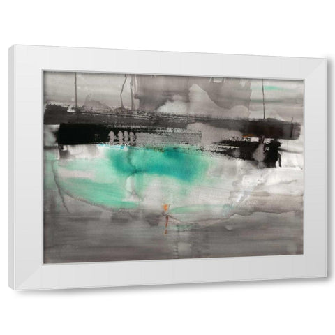 Detached II White Modern Wood Framed Art Print by Oppenheimer, Michelle