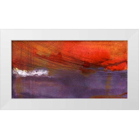 Plum Clouds White Modern Wood Framed Art Print by Oppenheimer, Michelle