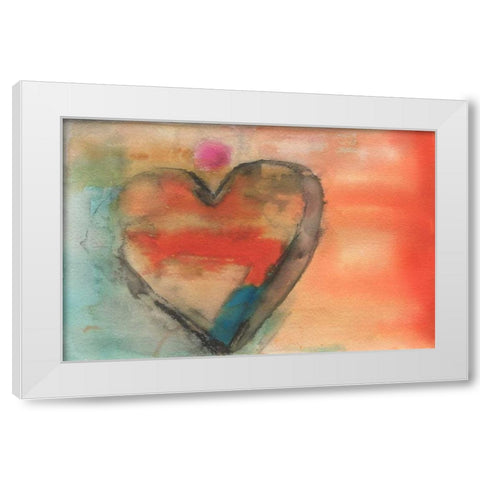 Sweethearts I White Modern Wood Framed Art Print by Oppenheimer, Michelle