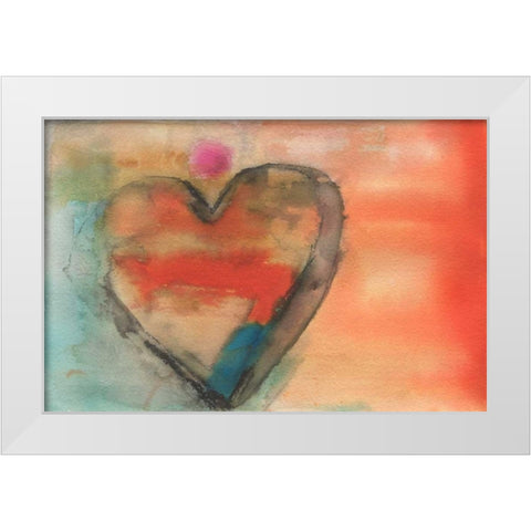 Sweethearts I White Modern Wood Framed Art Print by Oppenheimer, Michelle