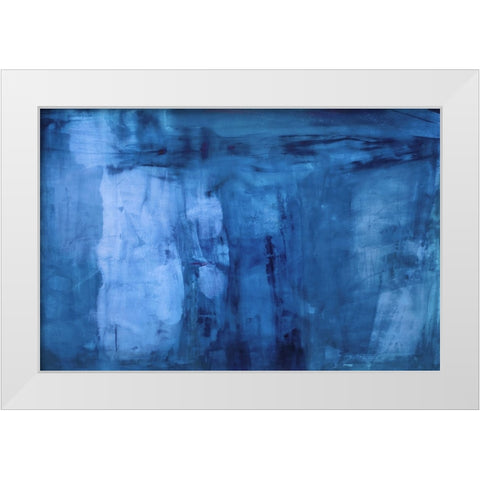 Into the Blue White Modern Wood Framed Art Print by Oppenheimer, Michelle
