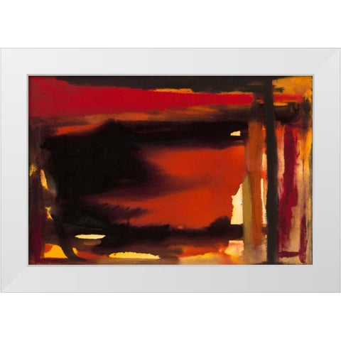 Restless White Modern Wood Framed Art Print by Oppenheimer, Michelle