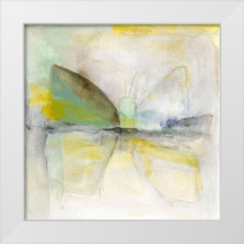Butterfly I White Modern Wood Framed Art Print by Oppenheimer, Michelle