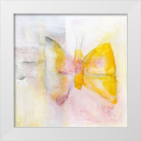 Butterfly III White Modern Wood Framed Art Print by Oppenheimer, Michelle