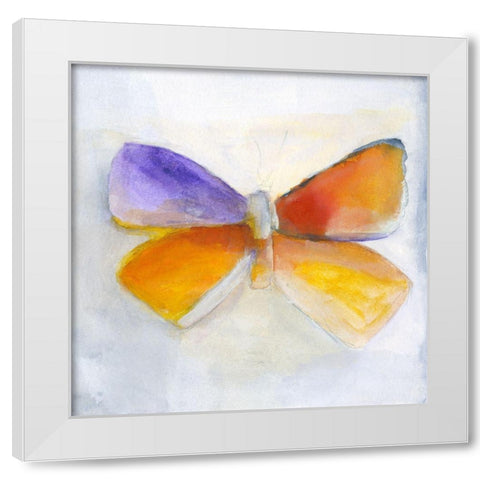 Butterfly IV White Modern Wood Framed Art Print by Oppenheimer, Michelle