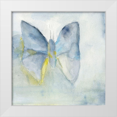 Butterfly V White Modern Wood Framed Art Print by Oppenheimer, Michelle