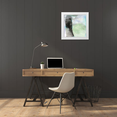 Converge White Modern Wood Framed Art Print by Oppenheimer, Michelle