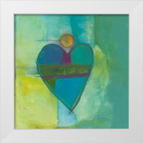 Colorful Expression V White Modern Wood Framed Art Print by Oppenheimer, Michelle