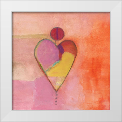 Colorful Expression VII White Modern Wood Framed Art Print by Oppenheimer, Michelle