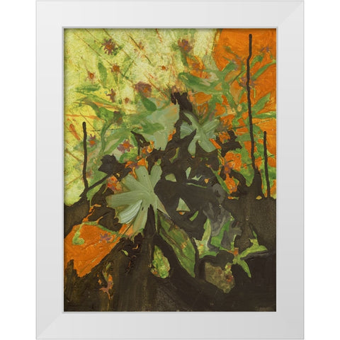 Orange and Yellow White Modern Wood Framed Art Print by Oppenheimer, Michelle