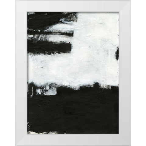 Abstracta White Modern Wood Framed Art Print by Oppenheimer, Michelle