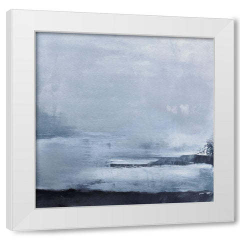 Denim Horizon I White Modern Wood Framed Art Print by Oppenheimer, Michelle