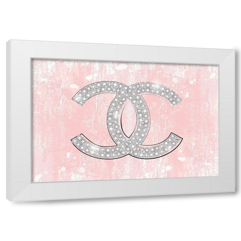 Logo White Modern Wood Framed Art Print by Pavlova, Martina