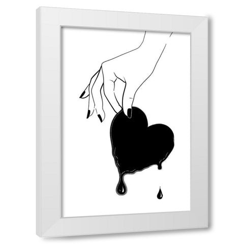 Melting White Modern Wood Framed Art Print by Pavlova, Martina