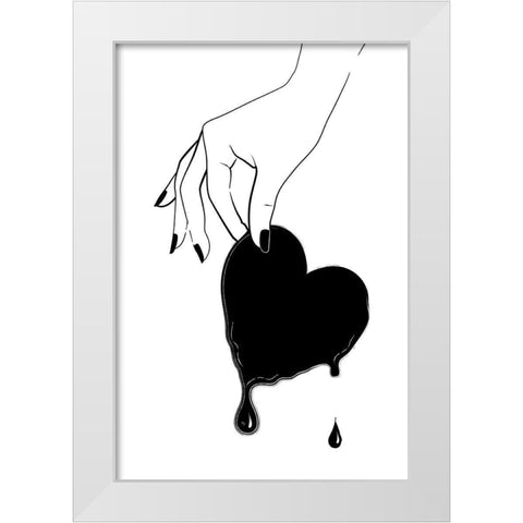 Melting White Modern Wood Framed Art Print by Pavlova, Martina