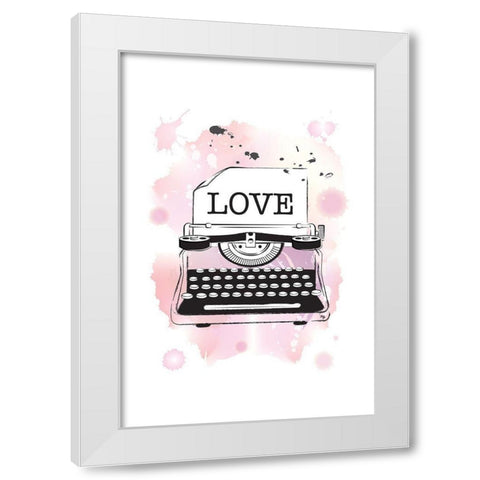 Love White Modern Wood Framed Art Print by Pavlova, Martina