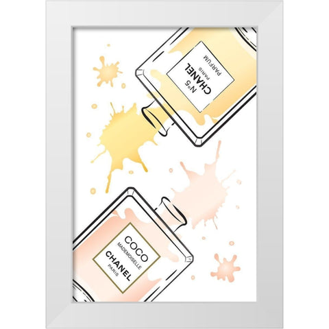 Perfumes I White Modern Wood Framed Art Print by Pavlova, Martina