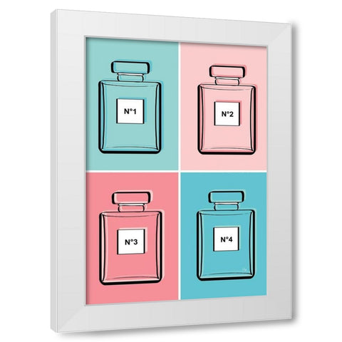 Perfumes II White Modern Wood Framed Art Print by Pavlova, Martina