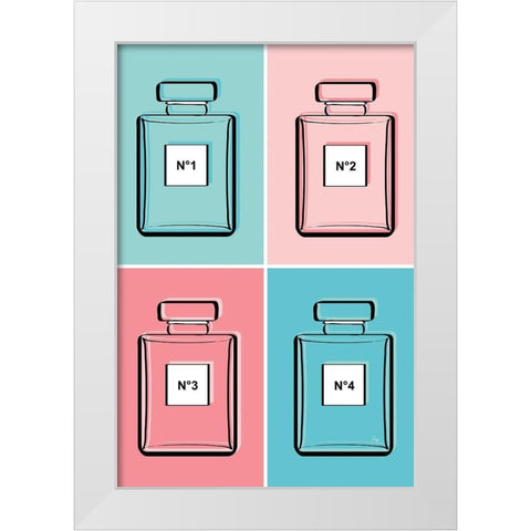 Perfumes II White Modern Wood Framed Art Print by Pavlova, Martina