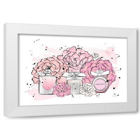 Peony Fragrance White Modern Wood Framed Art Print by Pavlova, Martina