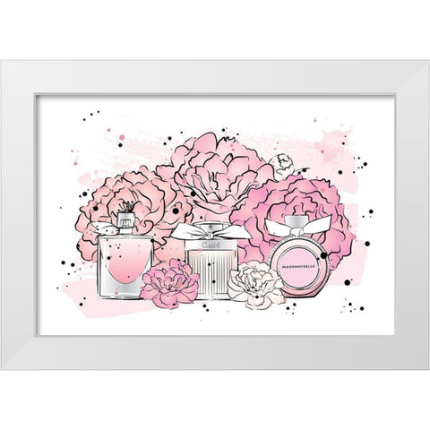 Peony Fragrance White Modern Wood Framed Art Print by Pavlova, Martina