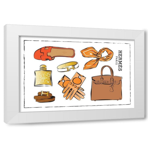 Accessories II White Modern Wood Framed Art Print by Pavlova, Martina