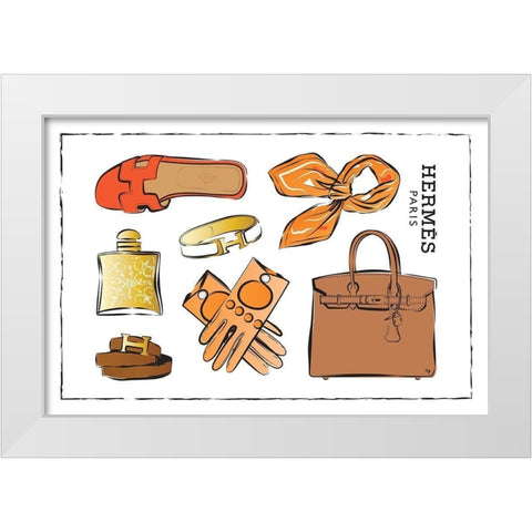Accessories II White Modern Wood Framed Art Print by Pavlova, Martina