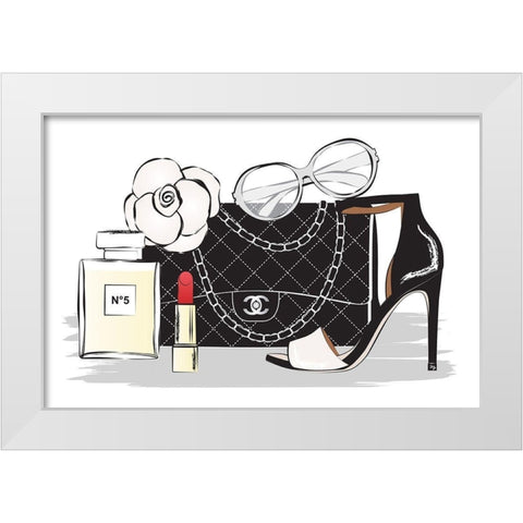 Style I White Modern Wood Framed Art Print by Pavlova, Martina