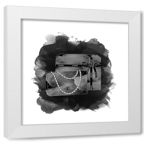 Black Bag White Modern Wood Framed Art Print by Pavlova, Martina