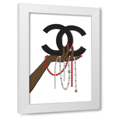 Jewelry II White Modern Wood Framed Art Print by Pavlova, Martina