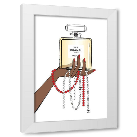 Jewelry III White Modern Wood Framed Art Print by Pavlova, Martina