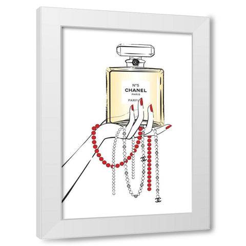 Jewelry IV White Modern Wood Framed Art Print by Pavlova, Martina