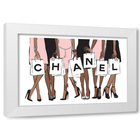 Shopping II White Modern Wood Framed Art Print by Pavlova, Martina