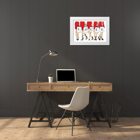 Shopping III White Modern Wood Framed Art Print by Pavlova, Martina