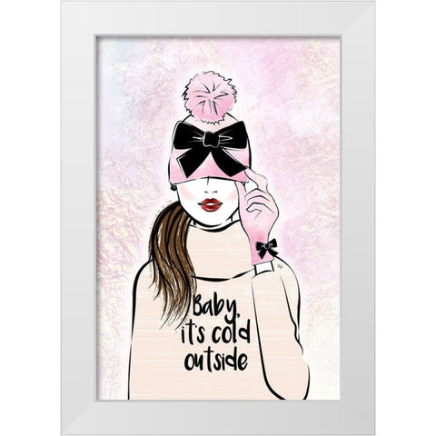 Cold Outside White Modern Wood Framed Art Print by Pavlova, Martina