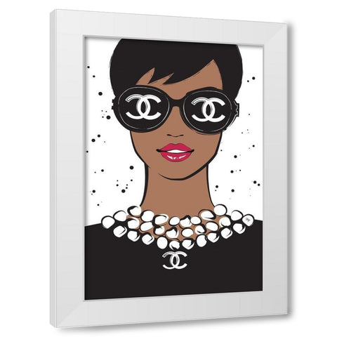 Chanel Lady II White Modern Wood Framed Art Print by Pavlova, Martina