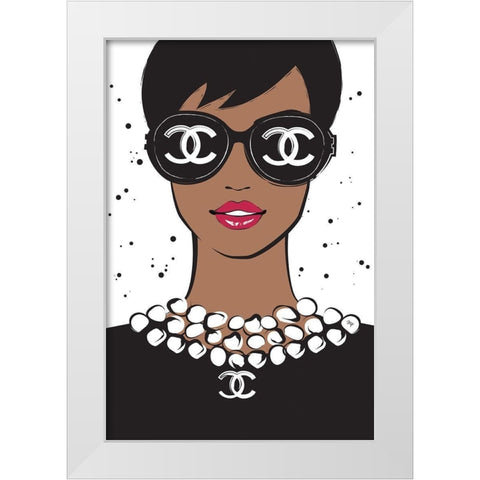 Chanel Lady II White Modern Wood Framed Art Print by Pavlova, Martina