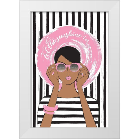 Sunshine Girl I White Modern Wood Framed Art Print by Pavlova, Martina