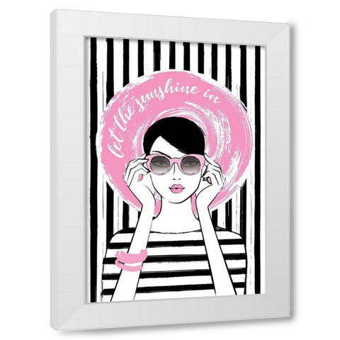 Sunshine Girl II White Modern Wood Framed Art Print by Pavlova, Martina