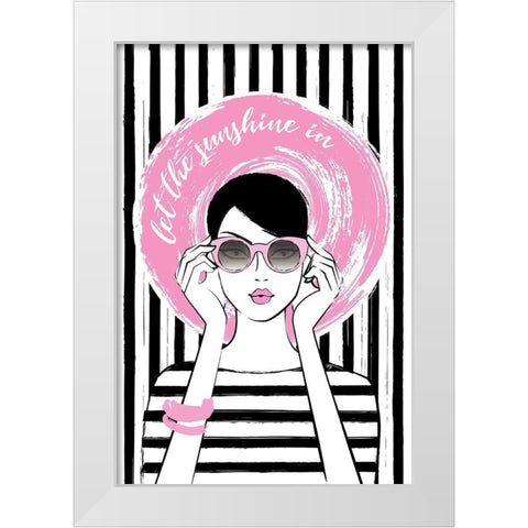Sunshine Girl II White Modern Wood Framed Art Print by Pavlova, Martina