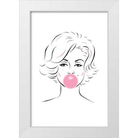 Marilyn White Modern Wood Framed Art Print by Pavlova, Martina