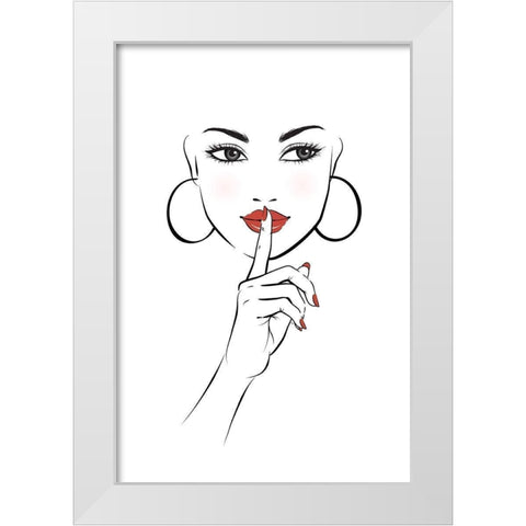 Silence White Modern Wood Framed Art Print by Pavlova, Martina
