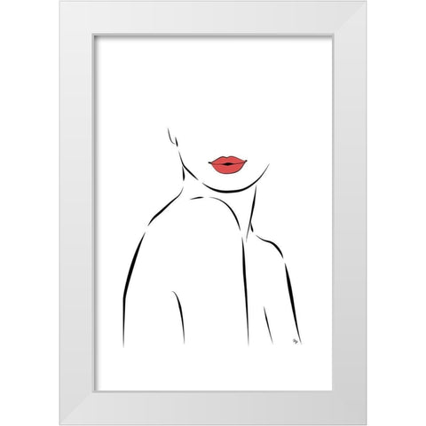Torso White Modern Wood Framed Art Print by Pavlova, Martina