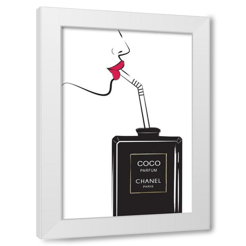 Perfume Drink II White Modern Wood Framed Art Print by Pavlova, Martina