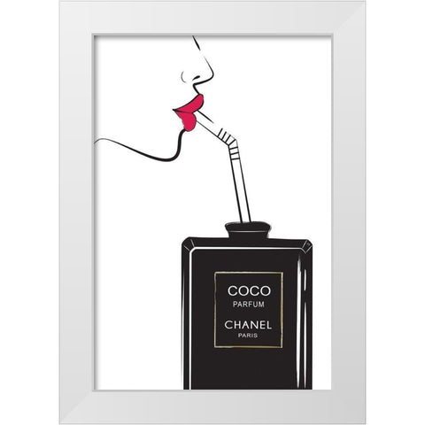 Perfume Drink II White Modern Wood Framed Art Print by Pavlova, Martina